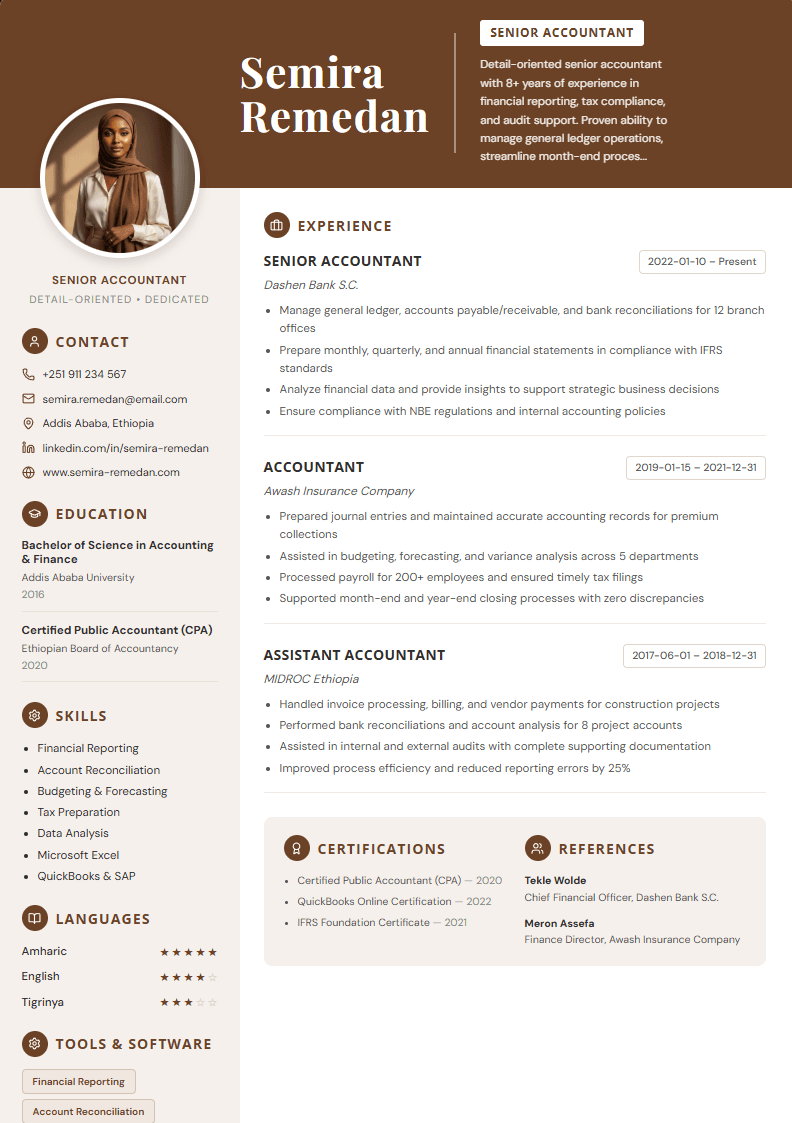 Resume template 1