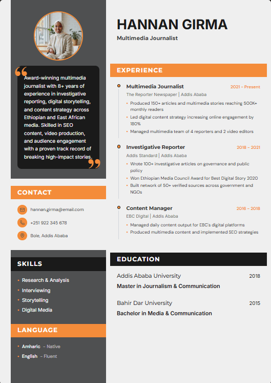Resume template 5